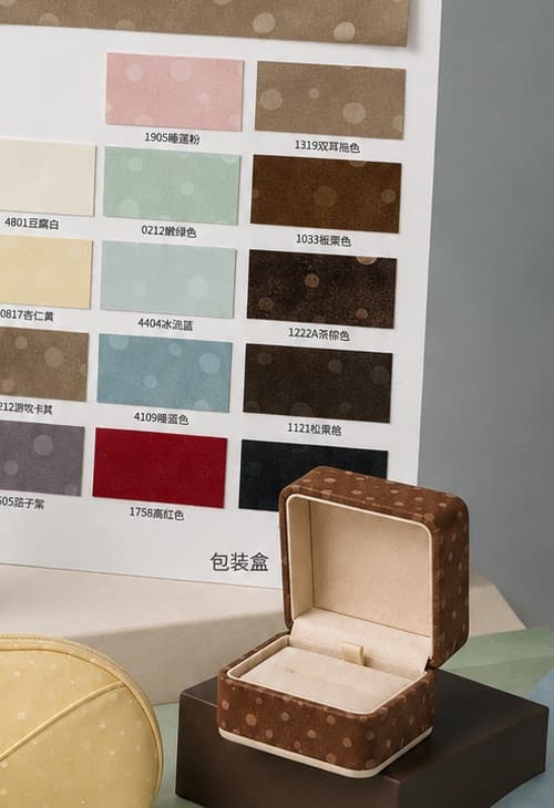 YA6175 芋泥波波真实色卡局部与包装应用展示